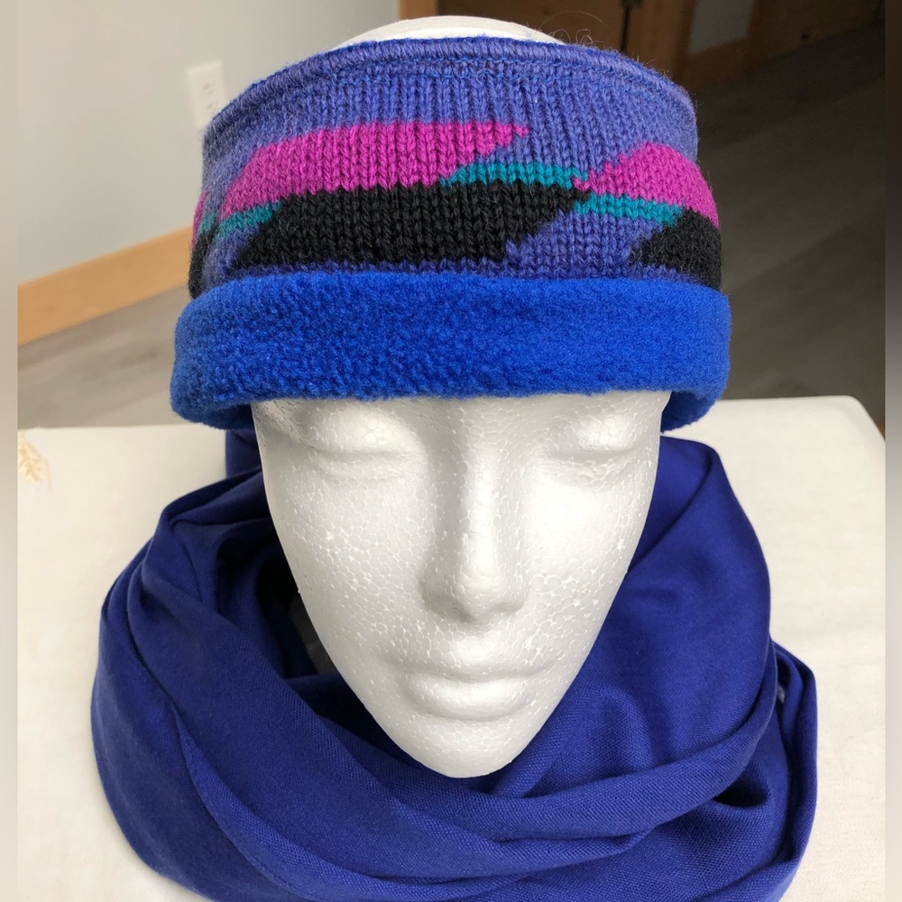 Vintage LLBean 90’s Geometric Fleece Ear Warmer Headband